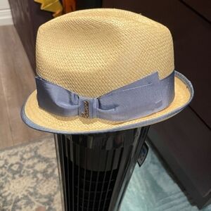 Gucci Beige and Blue Fedora Hat
